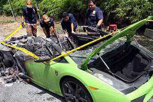Сгоревший Lamborghini Gallardo
