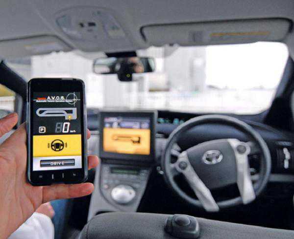 управление Toyota Prius с помощью мобильного